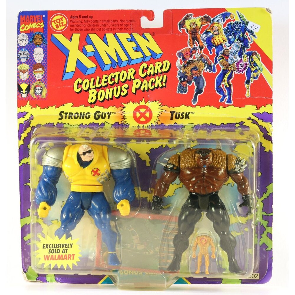 X-Men Strong Guy & Tusk Collector Card Bonus Pack Walmart Exclusive 1994